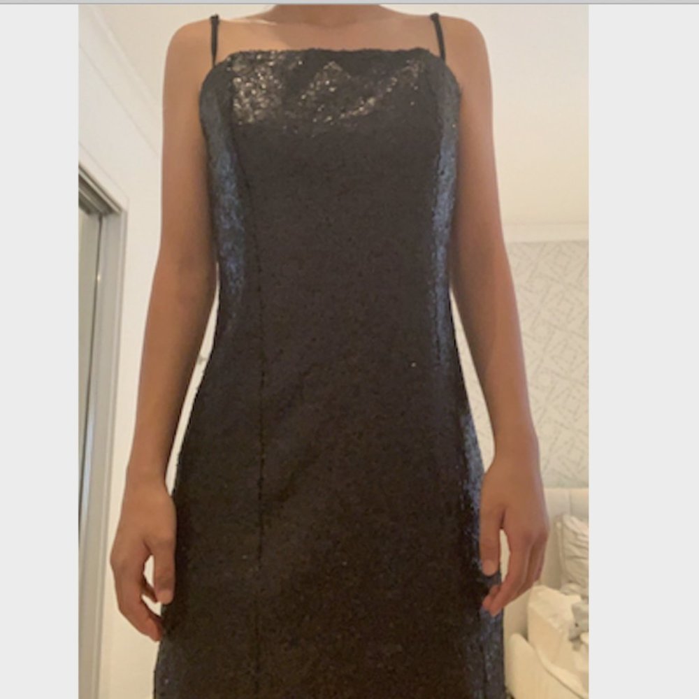 Black Sequin Party Dress